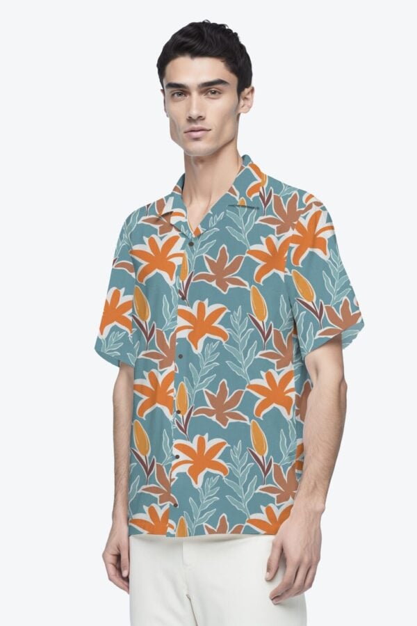 Floral Print Men's Shirt