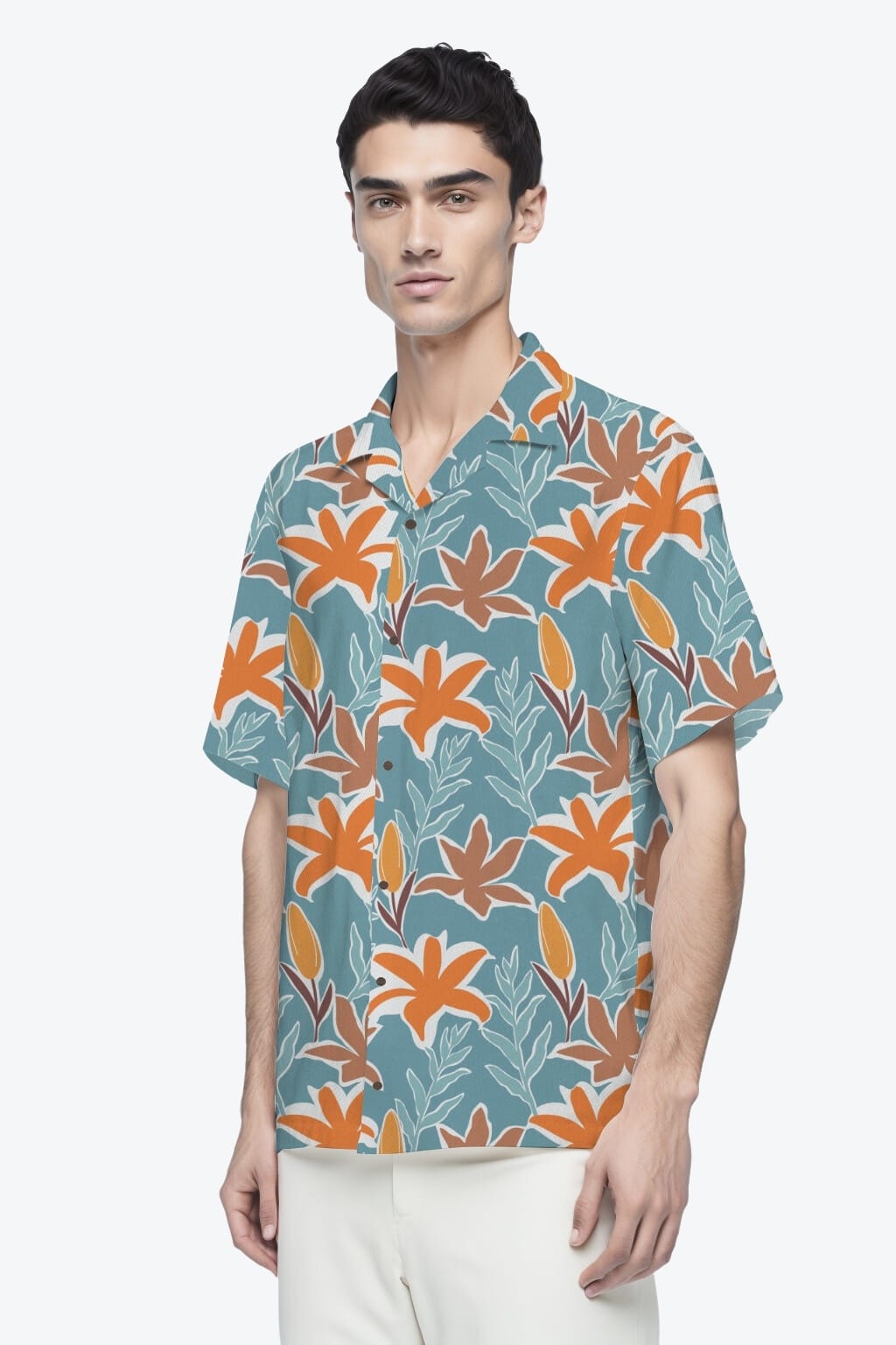 Floral Print Men's Shirt