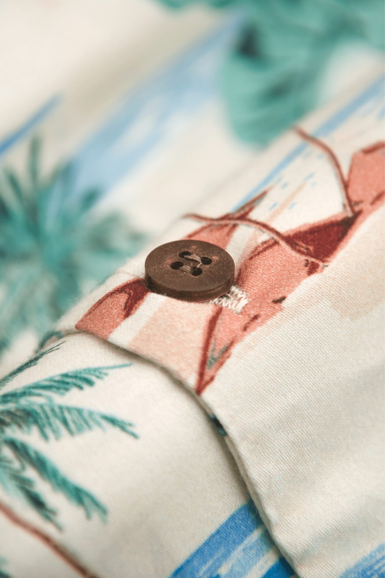 Palm Print Beige Shirt for Men - Image 4