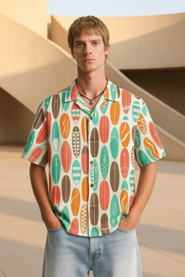 Surf Day Printed Beach Shirt for Men