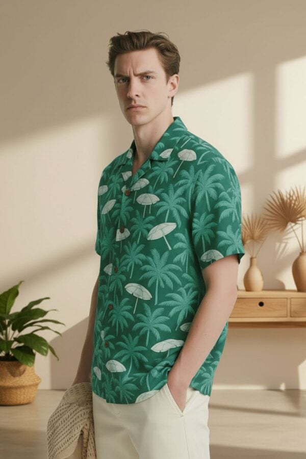 Tropical Print Men's Shirt