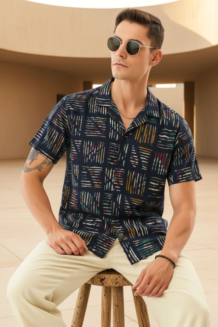 Men's Beach Party Printed Shirt