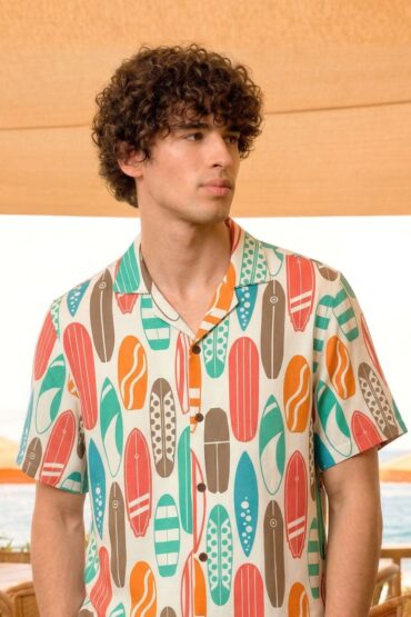 Surf Day Printed Beach Shirt for Men