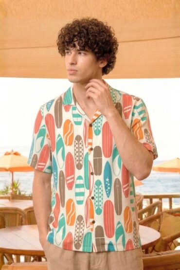 Surf Day Printed Beach Shirt for Men