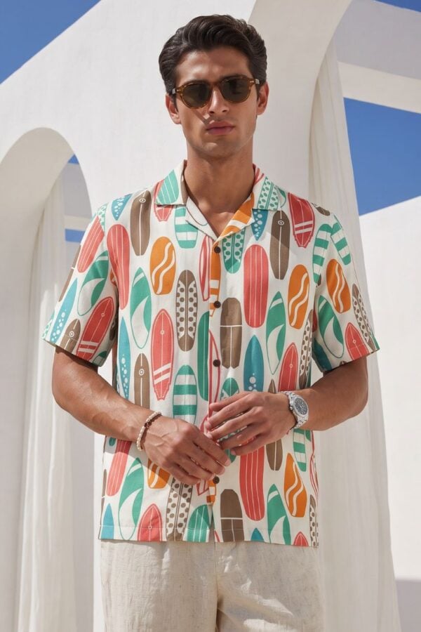 Surf Day Printed Beach Shirt for Men