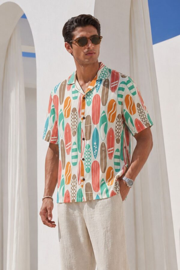 Surf Day Printed Beach Shirt for Men