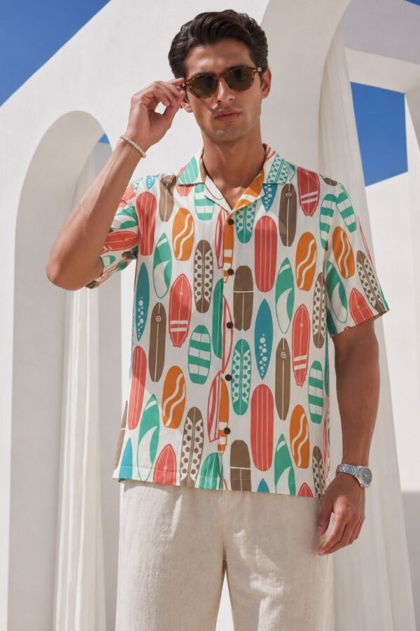 Surf Day Printed Beach Shirt for Men