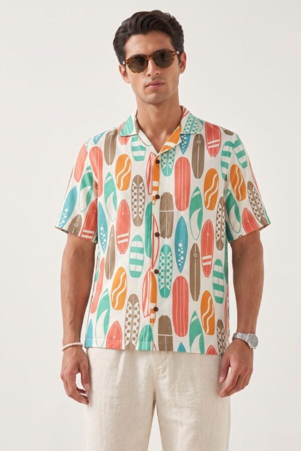 Surf Day Printed Beach Shirt for Men