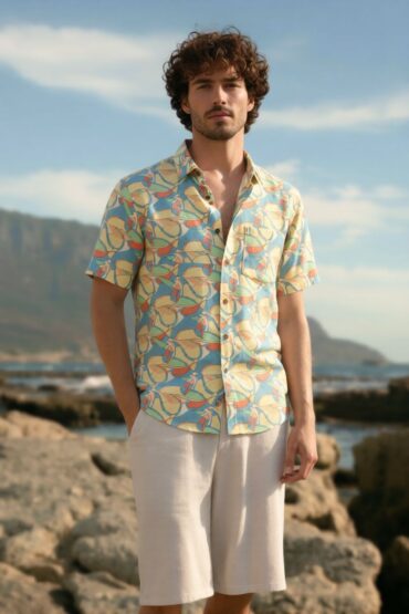 Abstract Print Shirt for Men