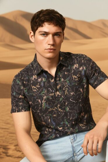 Abstract Art Drawing Men's Printed Shirt