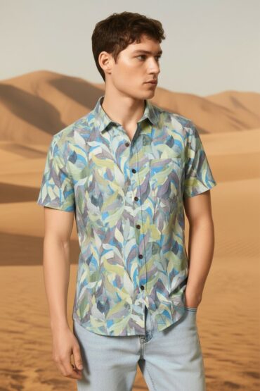 Foilage Print Printed Shirt for Men