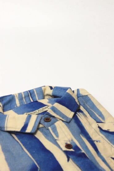 Abstract Print Blue Shirt for Men
