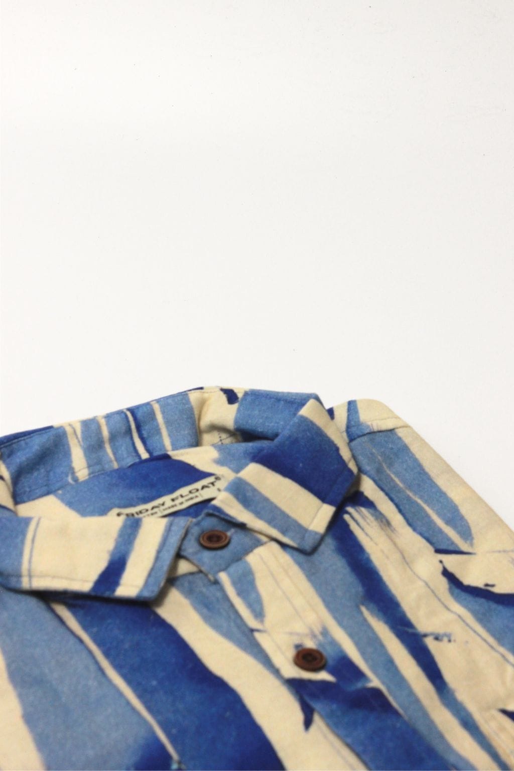 Abstract Print Blue Shirt for Men - Image 4