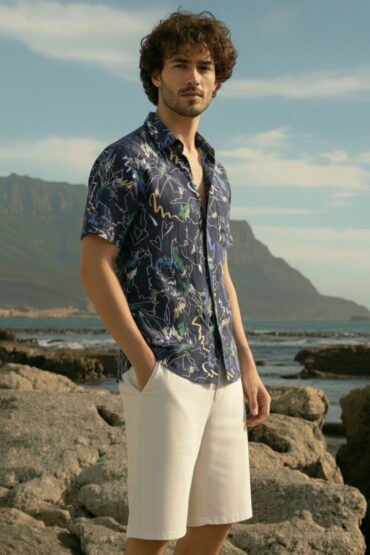 Abstract Art Drawing Men's Printed Shirt
