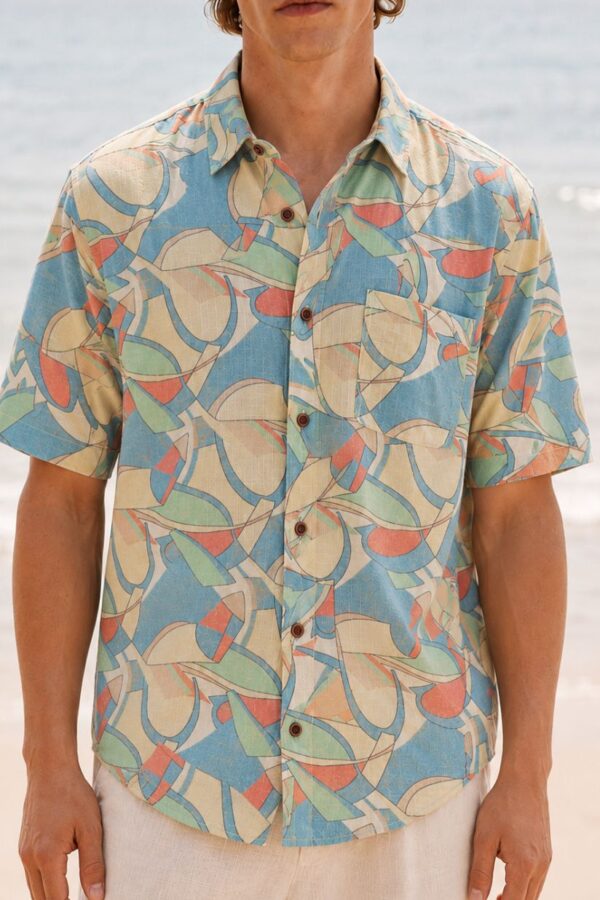Abstract Print Shirt for Men