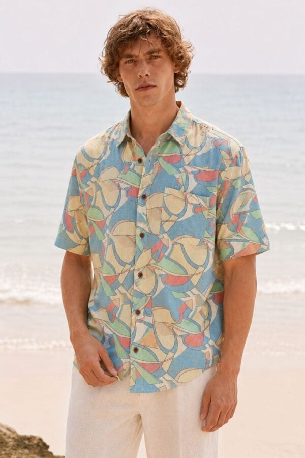 Abstract Print Shirt for Men