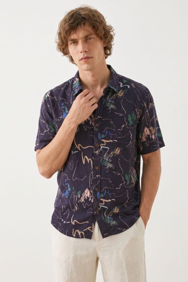 Abstract Art Drawing Men's Printed Shirt