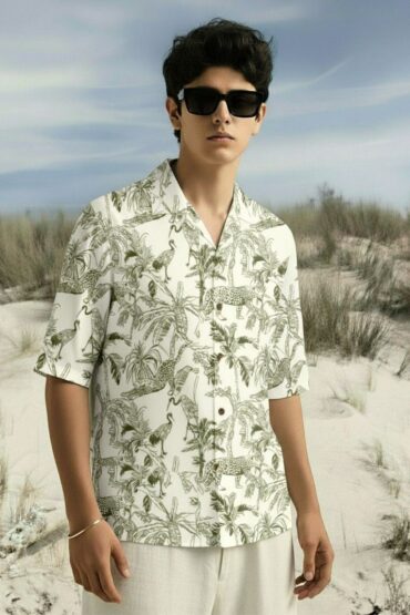 Jungle Animal Print Shirt for Men