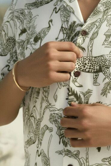 Jungle Animal Print Shirt for Men