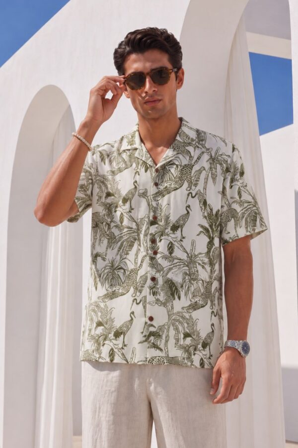 Jungle Animal Print Shirt for Men