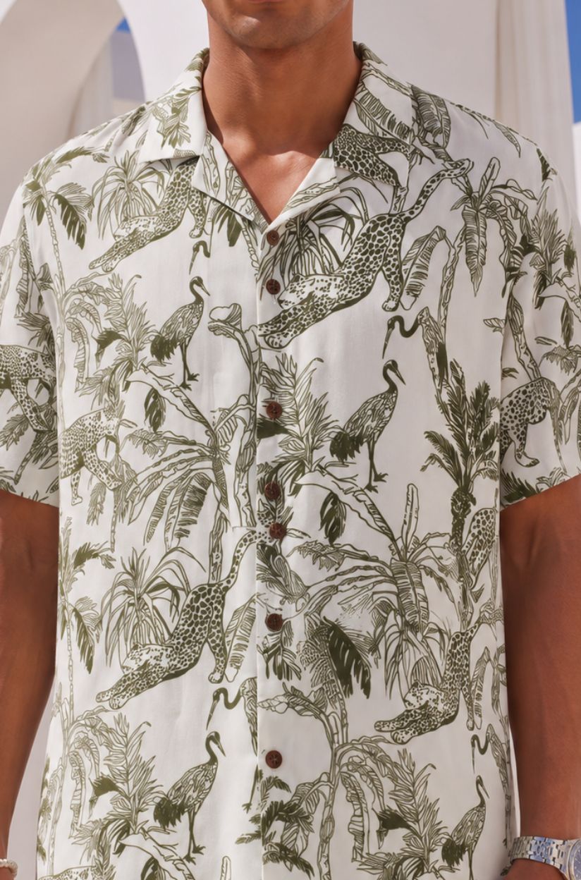 Jungle Animal Print Shirt for Men - Image 4
