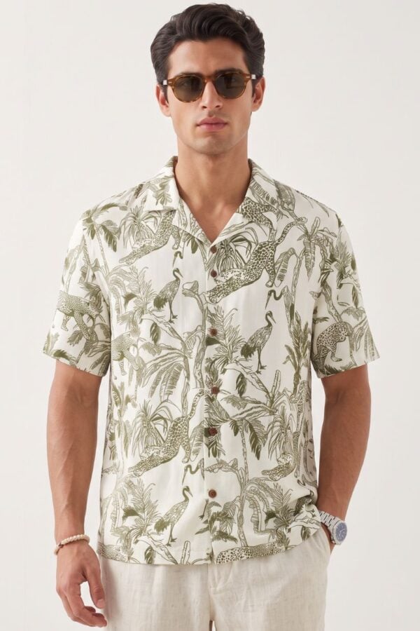 Jungle Animal Print Shirt for Men