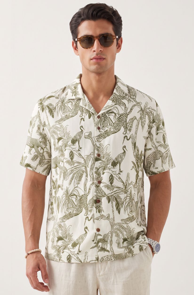 Jungle Animal Print Shirt for Men