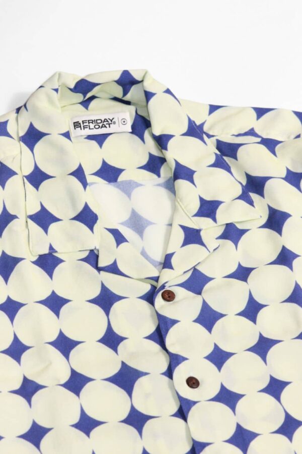 Geometric Print Cuban Shirt for Men