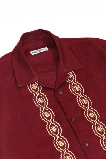 Ethnic Geometric Embroidered Men's Shirt