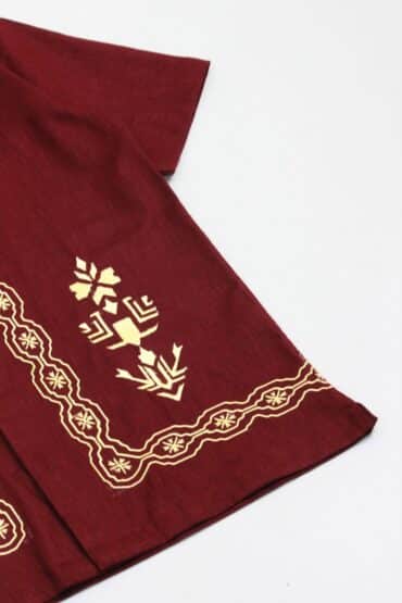 Ethnic Geometric Embroidered Men's Shirt