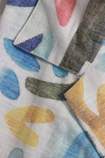 Colorful Abstract Cuban Collar Shirt