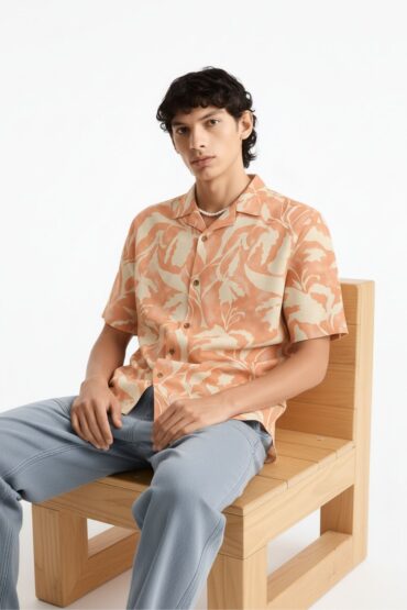 Tropical Floral Cuban Collar Shirt