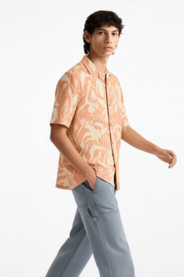 Tropical Floral Cuban Collar Shirt