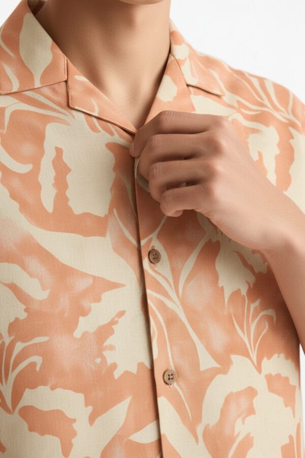Tropical Floral Cuban Collar Shirt