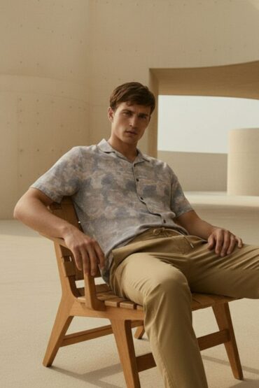 Friday Float Rugged Camouflage Cuban Collar Shirt