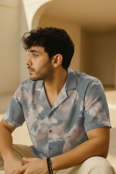 Friday Float Rugged Camouflage Cuban Collar Shirt