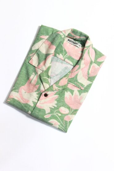 Friday Float Green Floral Cuban Collar Shirt