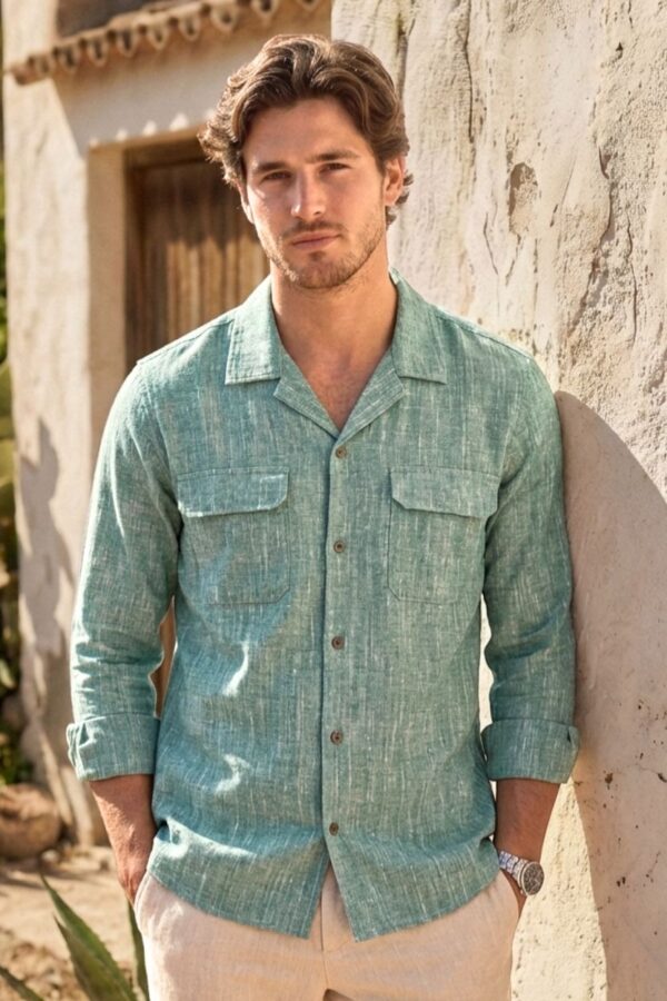 The Riviera Mint Khadi Shirt