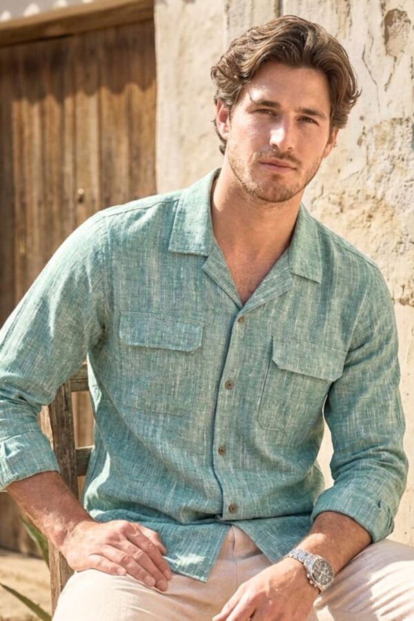 The Riviera Mint Khadi Shirt