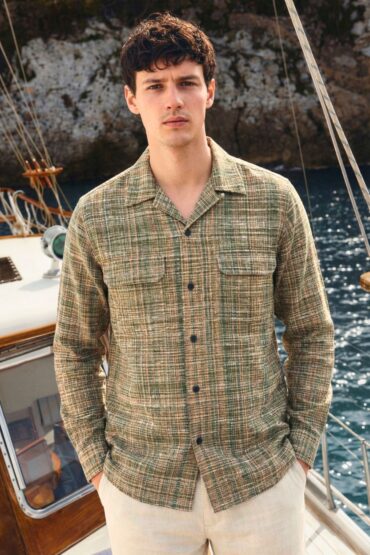 The Highland Olive Khadi Shirt