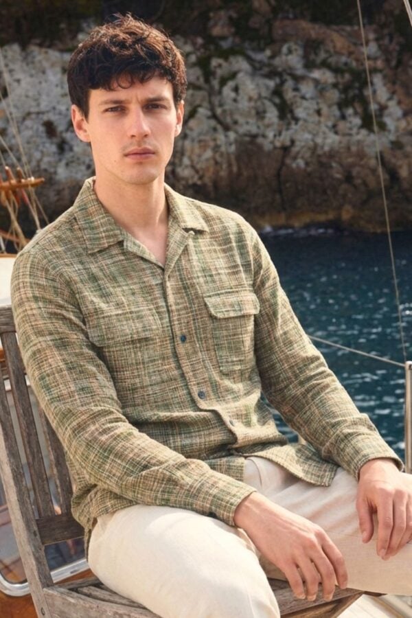 The Highland Olive Khadi Shirt