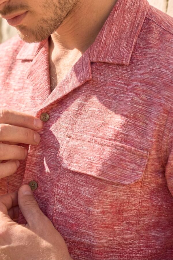 The Sedona Coral Khadi Shirt