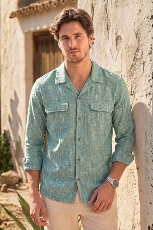 The Riviera Mint Khadi Shirt