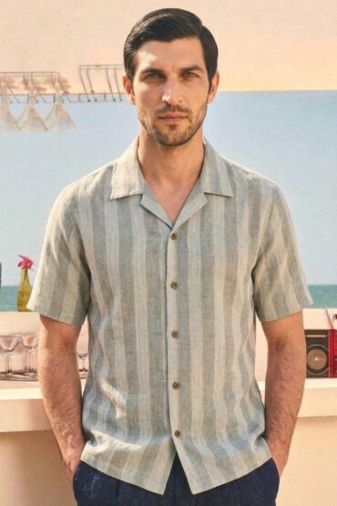 The Marina Stripe Khadi Shirt