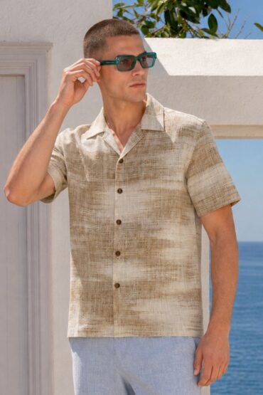 The Desert Sand Plaid Khadi Shirt