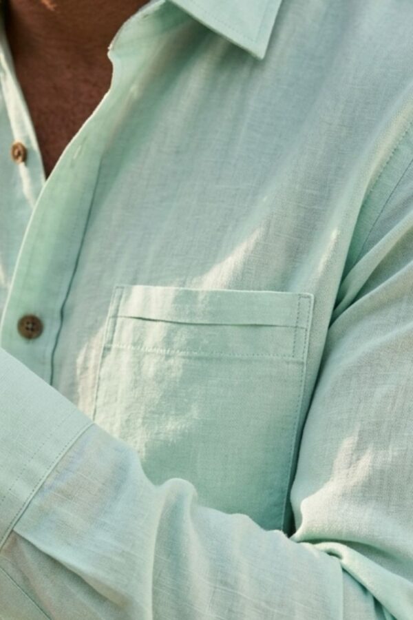 The Oasis Mint Lyocell-Cotton Shirt