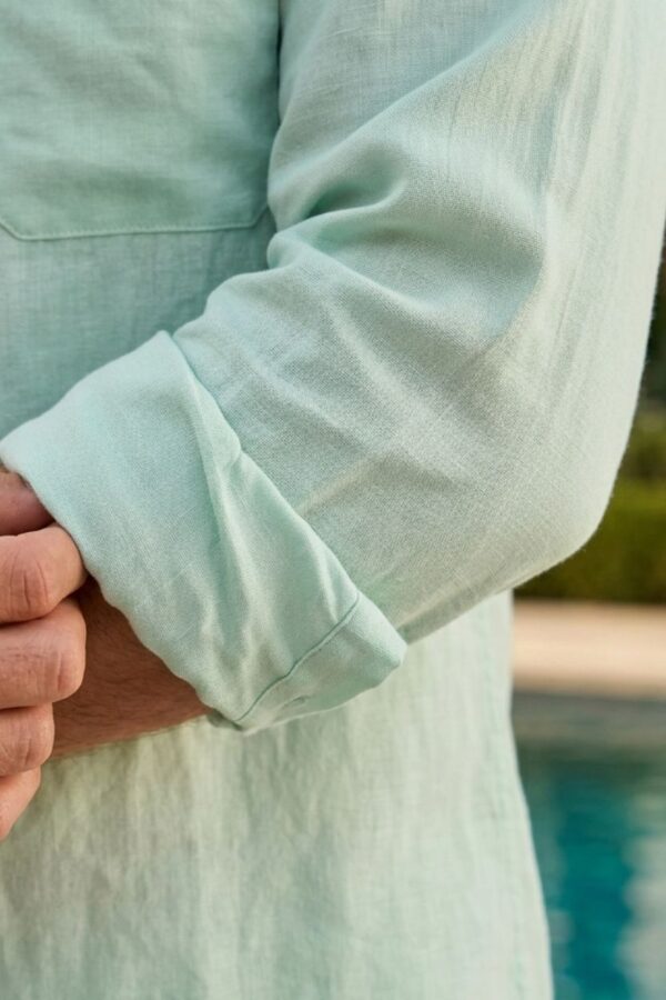 The Oasis Mint Lyocell-Cotton Shirt