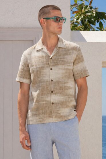 The Desert Sand Plaid Khadi Shirt