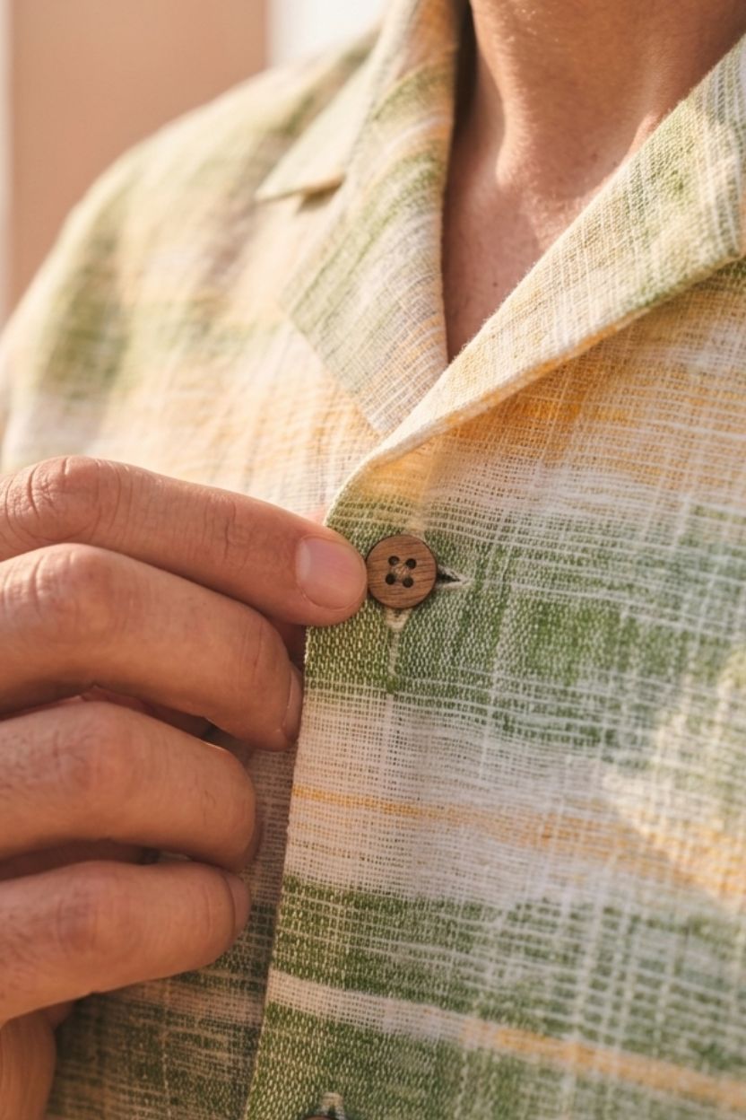 The Tropics Watercolor Khadi Shirt - Image 5