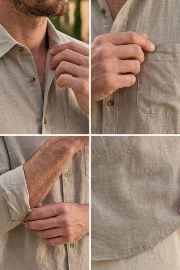 The Villa Stone Lyocell-Cotton Shirt